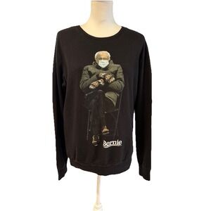 Bernie Sanders Campaign Inauguration Meme Mitten Sweatshirt Sweater Size XL